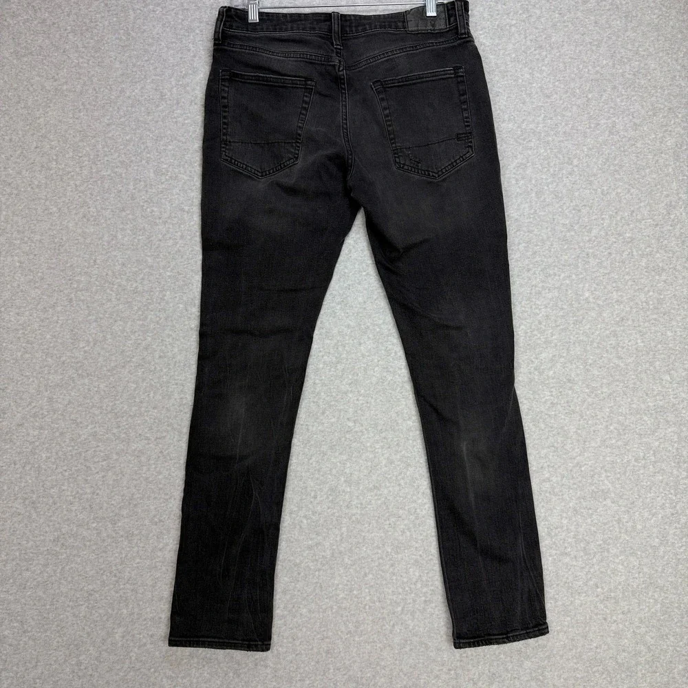 Aeropostale Athletic Skinny Jeans Men 29/32 Black Distressed Denim Grunge Rocker